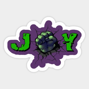 Joy Smash Green Sticker